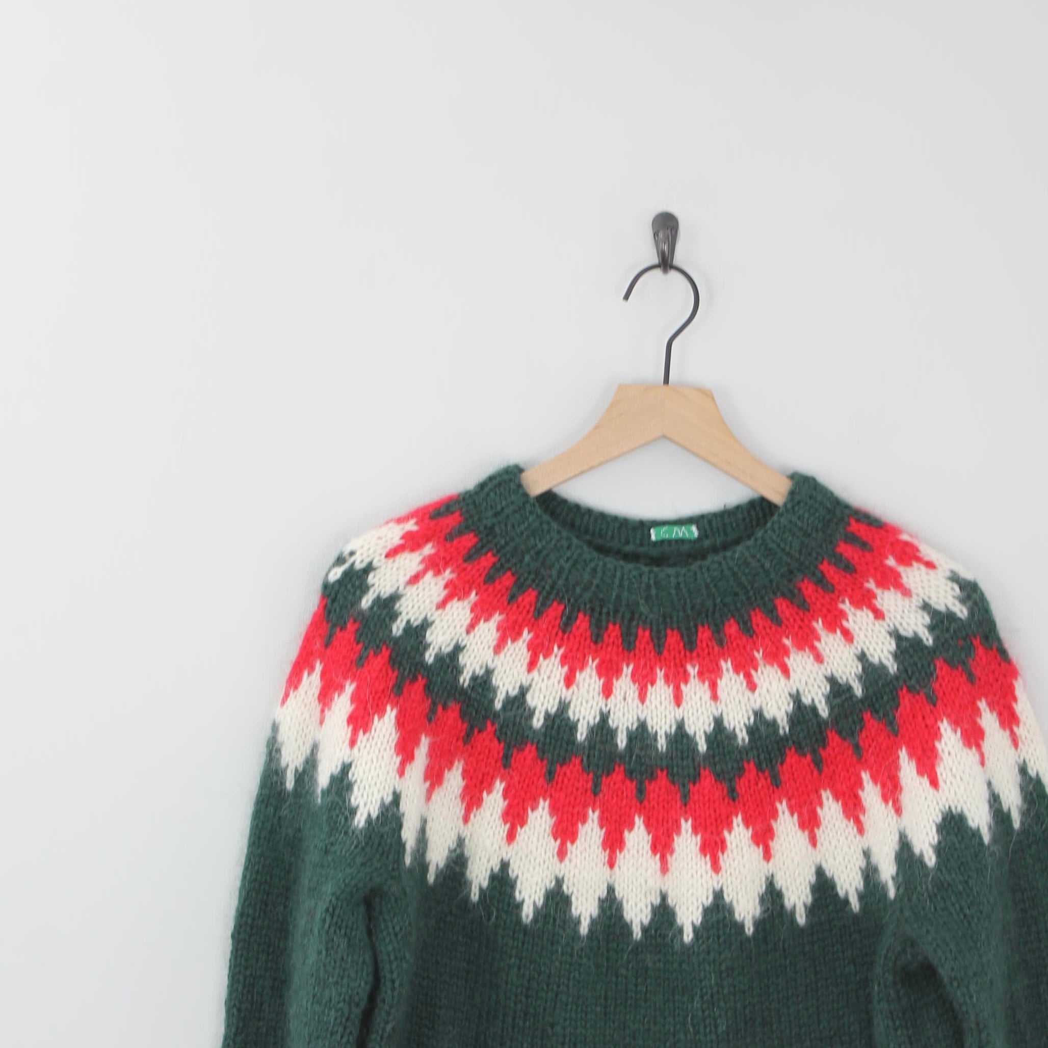 80s ~ 90s Unknown Nordic Pattern Sweater - トップス